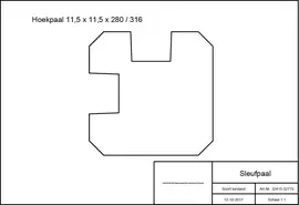 Woodvision grenen vierkante paal geschaafd 8.8x8.8x270 cm geïmpregneerd - afbeelding 2