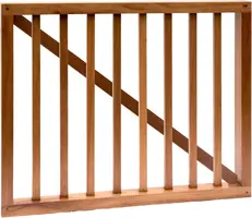 Woodvision hardhouten spijlenhek/-poort 100x80 cm - afbeelding 1