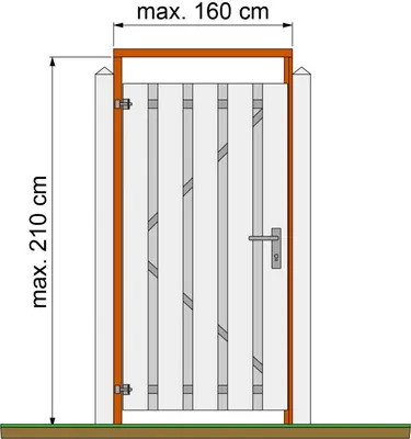 Woodvision hardhouten tuindeurkozijn geschaafd met aanslaglat max 160 cm breed - afbeelding 2