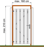 Woodvision hardhouten tuindeurkozijn geschaafd met aanslaglat max 160 cm breed - afbeelding 2