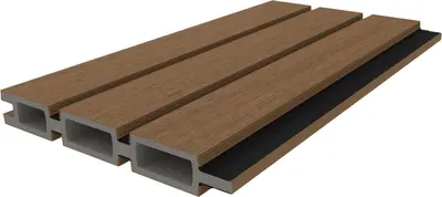 Woodvision NewTechWood composiet schermplank 2,1x16x180cm teak/zwart - afbeelding 2