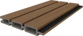 Woodvision NewTechWood composiet schermplank 2,1x16x180cm teak/zwart - afbeelding 2
