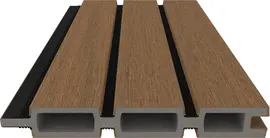 Woodvision NewTechWood composiet schermplank 2,1x16x180cm teak/zwart - afbeelding 3