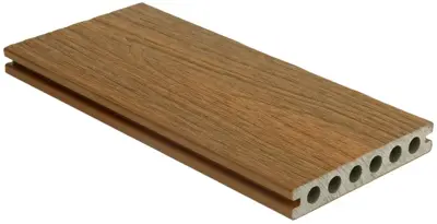 Woodvision Newtechwood hkc co-extrusie dekdeel houtstructuur 2,3x13,8x400 cm red cedar - afbeelding 2