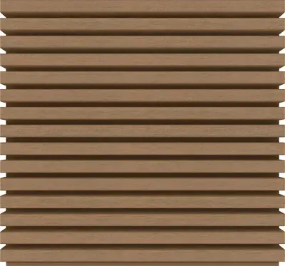 Woodvision Newtechwood hkc co-extrusie wand bekleding castellation 25 profiel 2,5x19,6x290 cm teak - afbeelding 6