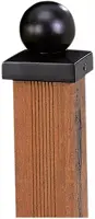 Woodvision paalornament bol op plaat 9x9 cm metaal zwart kopen?
