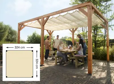 Woodvision pergola houtpakket douglas 324x324cm