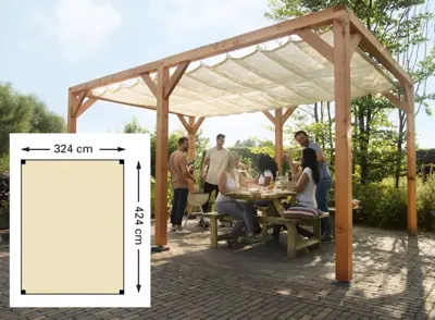 Woodvision pergola houtpakket douglas 324x424cm