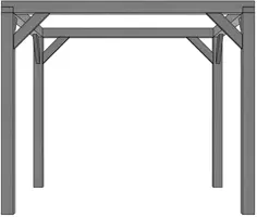 Woodvision pergola houtpakket vurenhout 300x300cm zwart kopen?