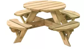 Woodvision picknicktafel jimmy kind 63x63x50cm - afbeelding 1