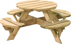 Woodvision picknicktafel jimmy kind 63x63x50cm - afbeelding 2