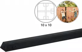 Woodvision T-paal beton met diamantkop 10x10x280 cm antraciet gecoat - afbeelding 4