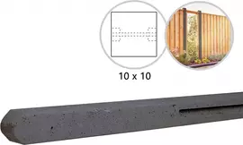 Woodvision tussenpaal stampbeton 10x10x310 cm antraciet t.b.v. recht scherm 2 betonplaten kopen?