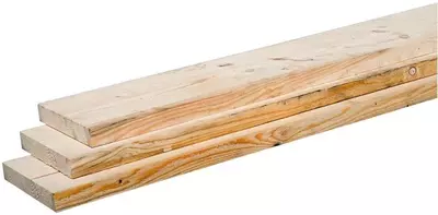 Woodvision vuren plank fijnbezaagd 2.9x19x400 cm onbehandeld - afbeelding 1