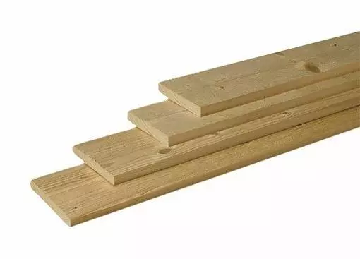 Woodvision vuren plank geschaafd 1.8x14.5x480 cm geïmpregneerd - afbeelding 1