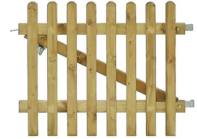 Woodvision vuren tuinpoort 100x80cm groen geïmpregneerd  - afbeelding 1