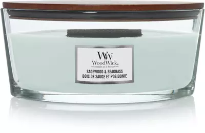 WoodWick ellipse candle sagewood & seagrass 