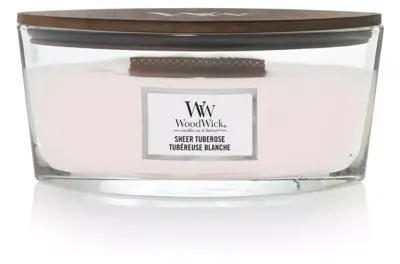 WoodWick ellipse candle sheer tuberose 