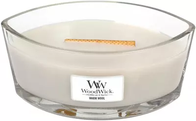 WoodWick ellipse candle warm wool 