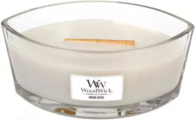 WoodWick ellipse candle warm wool 