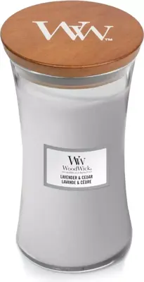 WoodWick large candle lavender & cedar 