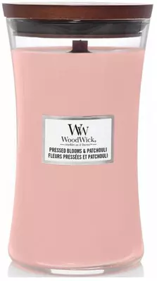 WoodWick large candle pressed blooms & patchouli 