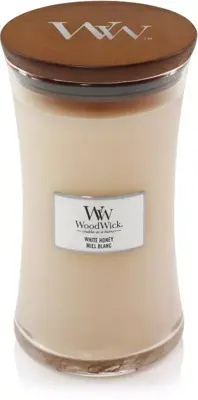 WoodWick large candle white honey 