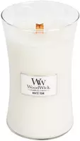 WoodWick large candle white teak 