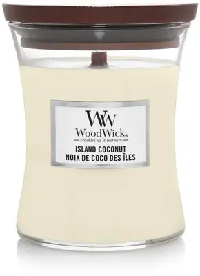 WoodWick medium candle island coconut 