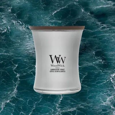 WoodWick medium candle limited edition candescent coast silver - afbeelding 4
