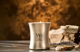 WoodWick medium candle limited edition cypress ore warn nickel - afbeelding 6