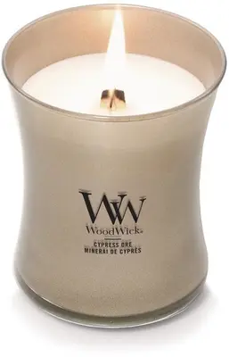 WoodWick medium candle limited edition cypress ore warn nickel - afbeelding 2