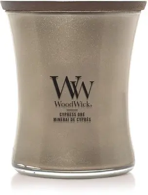 WoodWick medium candle limited edition cypress ore warn nickel - afbeelding 1
