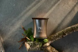 WoodWick medium candle limited edition melanite mist gunmetal - afbeelding 6