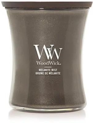 WoodWick medium candle limited edition melanite mist gunmetal - afbeelding 1