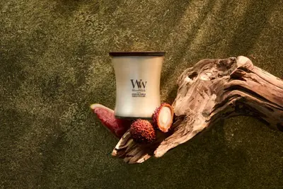 WoodWick medium candle limited edition sparkling pomelo champagne - afbeelding 7