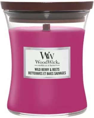 WoodWick medium candle wild berry & beets 
