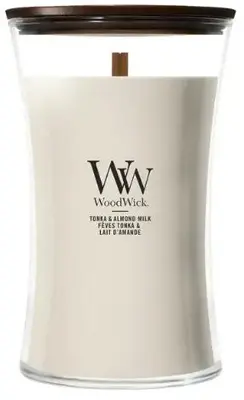 WoodWick Tonka & Almond Milk large candle