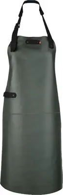 Xapron Leather long apron 82cm dark green