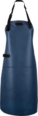Xapron Leather long apron 82cm navy