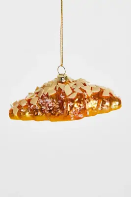 Yup in de boom glazen kerstbal amandelcroissant 11.5cm bruin - afbeelding 1