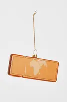 Yup in de boom glazen kerstbal bordingpass kaapstad 12cm oranje - afbeelding 2
