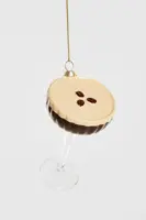 Yup in de boom glazen kerstbal cocktail espresso martini 10cm bruin - afbeelding 1
