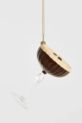Yup in de boom glazen kerstbal cocktail espresso martini 10cm bruin - afbeelding 2