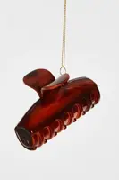 Yup in de boom glazen kerstbal haarclip 10cm bruin - afbeelding 2
