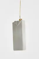 Yup in de boom glazen kerstbal havermelk 9.5cm grijs - afbeelding 2
