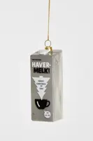 Yup in de boom glazen kerstbal havermelk 9.5cm grijs - afbeelding 3