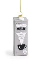 Yup in de boom glazen kerstbal havermelk 9.5cm grijs kopen?