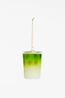 Yup in de boom glazen kerstbal iced matcha latte 8cm groen, wit - afbeelding 1