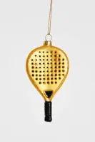 Yup in de boom glazen kerstbal padelracket 10cm goud - afbeelding 1